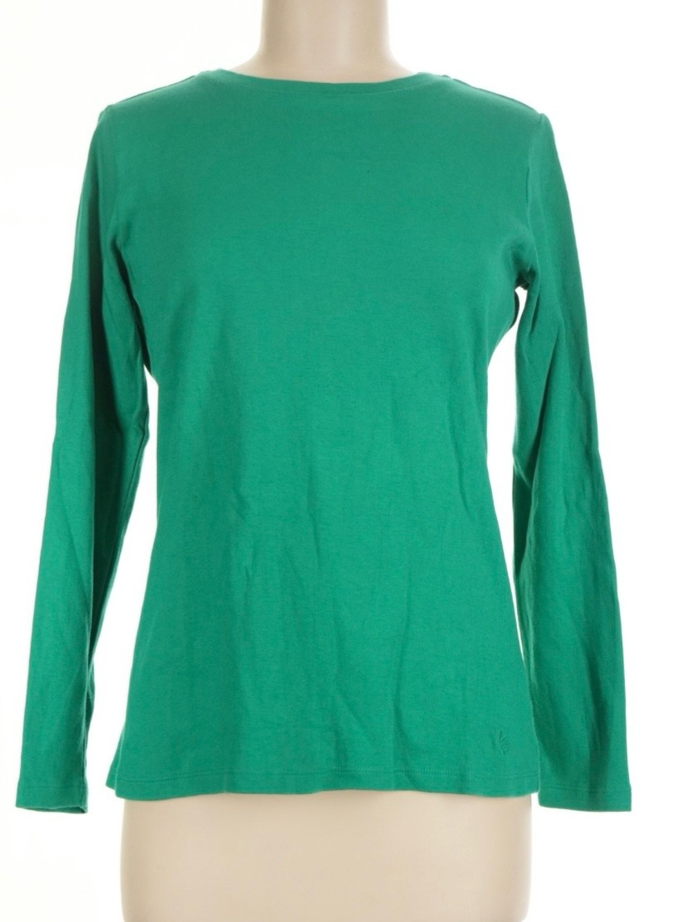 Isaac Mizrahi Emerald Green Long-Sleeve Crewneck Top